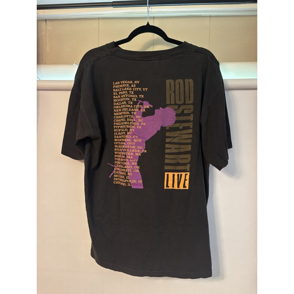 Vintage 90s Rod Stewart Live Tour Winterland Graphic Tee Shirt XL - Picture 6 of 6
